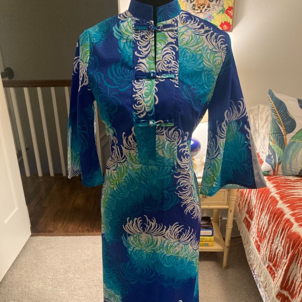 Fab Vintage Hawaiian/Tiki Maxi Gown Pake Mu'u